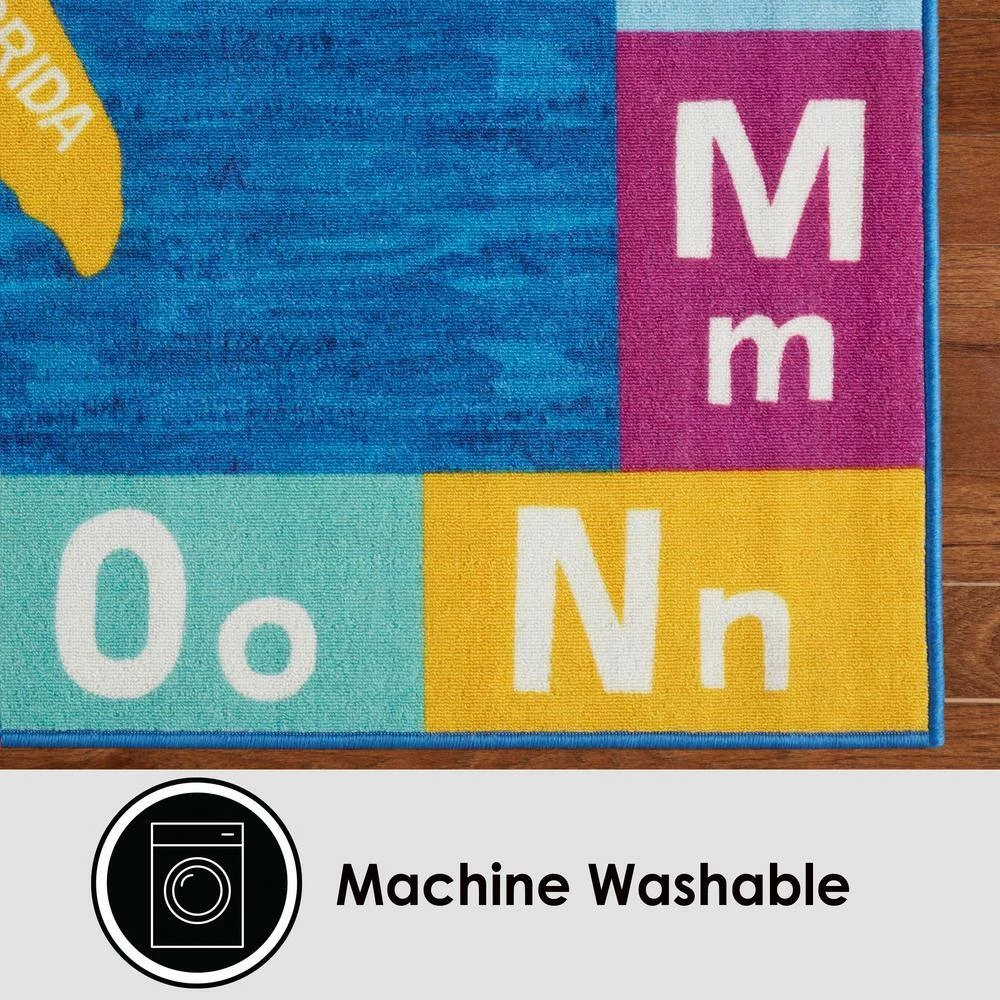 Elementary US Map Blue/Red 7 ft. x 10 ft. Kids Area Rug by Home Dynamix 8 Elementary US Map Blue/Red 7 ft. x 10 ft. Kids Area Rug by Home Dynamix - Image 6