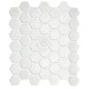 Restore Bright White 10 in. x 12 in. Glazed Ceramic Hexagon Mosaic Tile (0.81 sq. ft./each) by Daltile -Daltile Sales Store bright white daltile ceramic tile 019015hexms1p2 64 1000