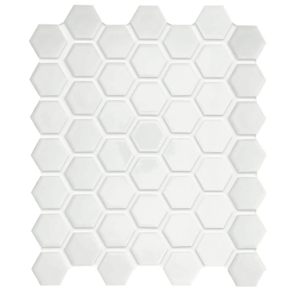 Restore Bright White 10 in. x 12 in. Glazed Ceramic Hexagon Mosaic Tile (0.81 sq. ft./each) by Daltile 3 Restore Bright White 10 in. x 12 in. Glazed Ceramic Hexagon Mosaic Tile (0.81 sq. ft./each) by Daltile