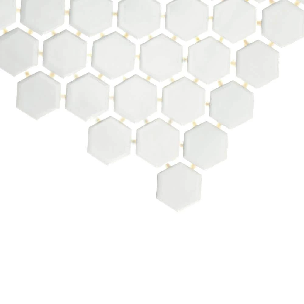 Restore Bright White 10 in. x 12 in. Glazed Ceramic Hexagon Mosaic Tile (0.81 sq. ft./each) by Daltile 7 Restore Bright White 10 in. x 12 in. Glazed Ceramic Hexagon Mosaic Tile (0.81 sq. ft./each) by Daltile - Image 5