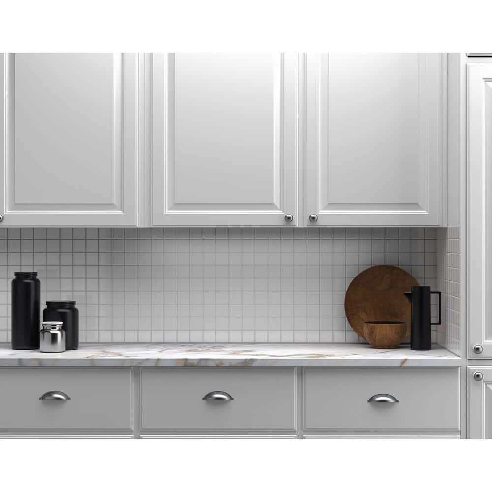 Restore Bright White 12 in. x 24 in. Glazed Ceramic Mosaic Tile (2 sq. ft./each) by Daltile 4 Restore Bright White 12 in. x 24 in. Glazed Ceramic Mosaic Tile (2 sq. ft./each) by Daltile - Image 2