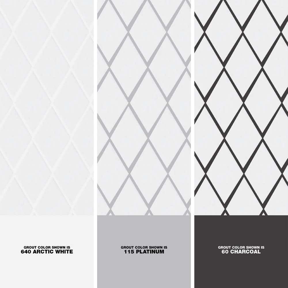 Restore Bright White 12 in. x 13 in. Glazed Ceramic Diamond Mosaic Tile (0.88 sq. ft./Piece) by Daltile 7 Restore Bright White 12 in. x 13 in. Glazed Ceramic Diamond Mosaic Tile (0.88 sq. ft./Piece) by Daltile - Image 5