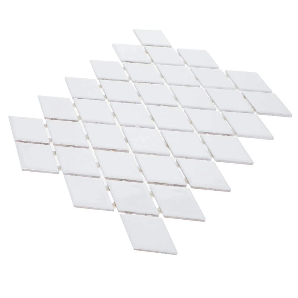 Restore Bright White 12 in. x 13 in. Glazed Ceramic Diamond Mosaic Tile (0.88 sq. ft./Piece) by Daltile 5 Restore Bright White 12 in. x 13 in. Glazed Ceramic Diamond Mosaic Tile (0.88 sq. ft./Piece) by Daltile - Image 3