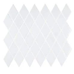 Restore Bright White 12 in. x 13 in. Glazed Ceramic Diamond Mosaic Tile (0.88 sq. ft./Piece) by Daltile