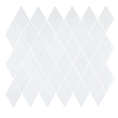 Restore Bright White 12 in. x 13 in. Glazed Ceramic Diamond Mosaic Tile (0.88 sq. ft./Piece) by Daltile 3 Restore Bright White 12 in. x 13 in. Glazed Ceramic Diamond Mosaic Tile (0.88 sq. ft./Piece) by Daltile