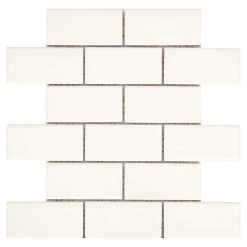 Restore Bright White 12 in. x 12 in. x 6.35 mm Ceramic Mosaic Wall Tile (0.83 sq. ft./ Each) by Daltile