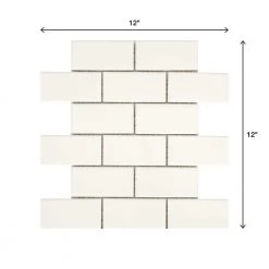 Restore Bright White 12 in. x 12 in. x 6.35 mm Ceramic Mosaic Wall Tile (0.83 sq. ft./ Each) by Daltile 14 Restore Bright White 12 in. x 12 in. x 6.35 mm Ceramic Mosaic Wall Tile (0.83 sq. ft./ Each) by Daltile -Daltile Sales Store bright white daltile ceramic tile re1524bwhd1p2 66 1000