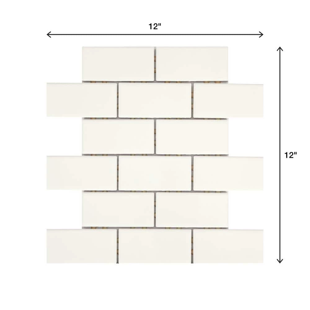 Restore Bright White 12 in. x 12 in. x 6.35 mm Ceramic Mosaic Wall Tile (0.83 sq. ft./ Each) by Daltile 8 Restore Bright White 12 in. x 12 in. x 6.35 mm Ceramic Mosaic Wall Tile (0.83 sq. ft./ Each) by Daltile - Image 6