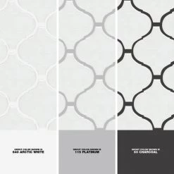 Restore Bright White 11 in. x 12 in. Glazed Ceramic Arabesque Mosaic Tile (0.74 sq. ft./Piece) by Daltile 12 Restore Bright White 11 in. x 12 in. Glazed Ceramic Arabesque Mosaic Tile (0.74 sq. ft./Piece) by Daltile -Daltile Sales Store bright white daltile ceramic tile re1533arabhd1p2 1d 1000