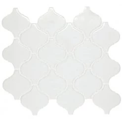 Restore Bright White 11 in. x 12 in. Glazed Ceramic Arabesque Mosaic Tile (0.74 sq. ft./Piece) by Daltile