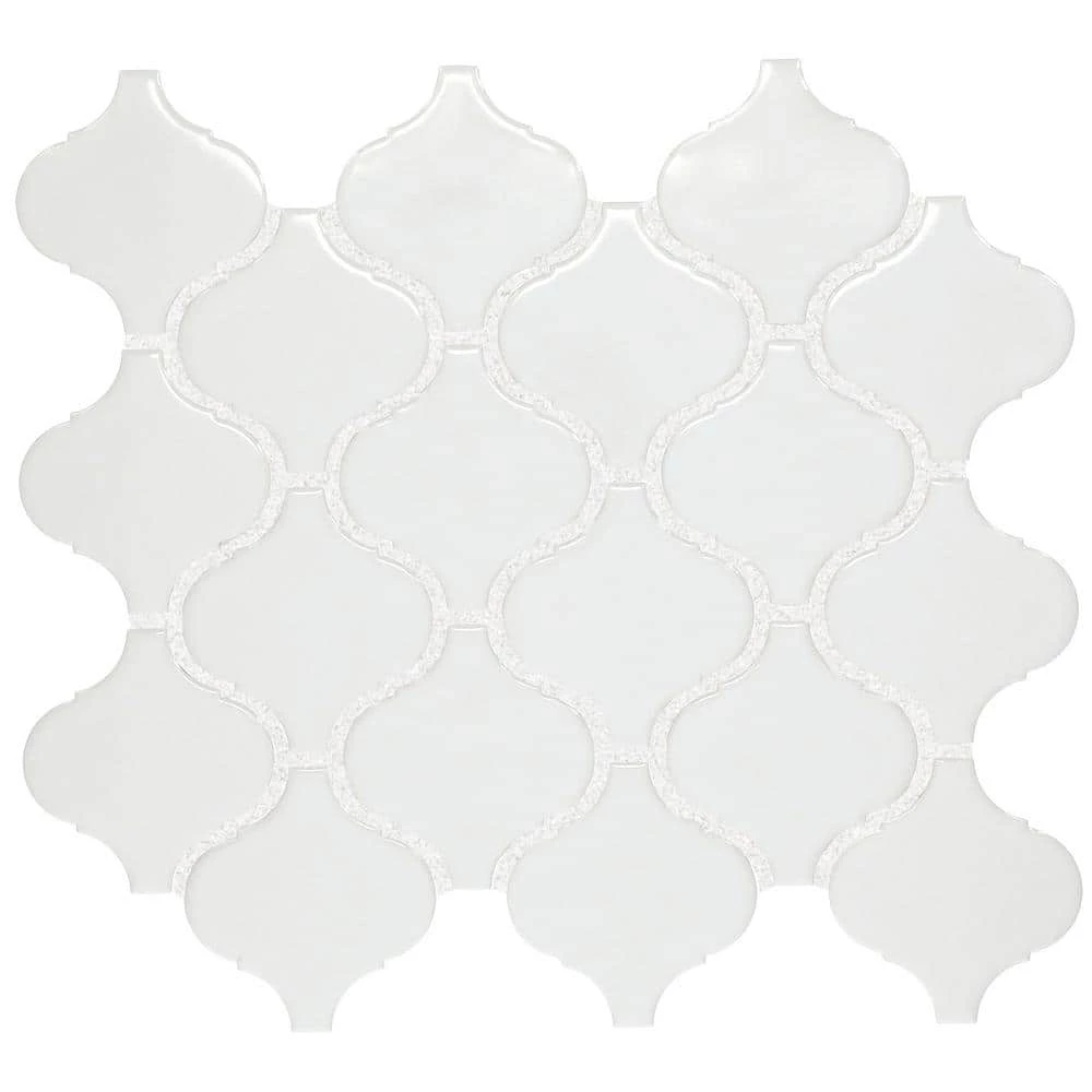 Restore Bright White 11 in. x 12 in. Glazed Ceramic Arabesque Mosaic Tile (0.74 sq. ft./Piece) by Daltile 3 Restore Bright White 11 in. x 12 in. Glazed Ceramic Arabesque Mosaic Tile (0.74 sq. ft./Piece) by Daltile