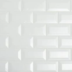 Restore 3 in. x 6 in. Ceramic Bevel Bright White Subway Tile (10 sq. ft. / case) by Daltile