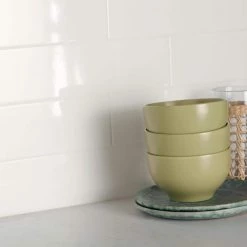 Restore 4 in. x 16 in. Ceramic Bright White Subway Tile (13.20 sq. ft. / Case) by Daltile -Daltile Sales Store bright white daltile ceramic tile re15416hd1p2 40 1000