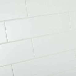Restore 4 in. x 16 in. Ceramic Bright White Subway Tile (13.20 sq. ft. / Case) by Daltile -Daltile Sales Store bright white daltile ceramic tile re15416hd1p2 77 1000
