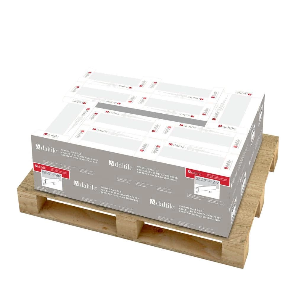 Restore 4 in. x 16 in. Ceramic Bright White Subway Tile (264 sq. ft. / pallet) by Daltile 5 Restore 4 in. x 16 in. Ceramic Bright White Subway Tile (264 sq. ft. / pallet) by Daltile - Image 3