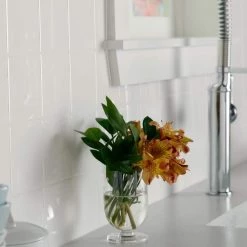 Restore Bright White 4-1/4 in. x 4-1/4 in. Ceramic Wall Tile (0.125 sq. ft./ Each) by Daltile 16 Restore Bright White 4-1/4 in. x 4-1/4 in. Ceramic Wall Tile (0.125 sq. ft./ Each) by Daltile -Daltile Sales Store bright white daltile ceramic tile re1544hd1p4 40 1000 1