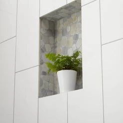 Restore Bright White 8 in. x 24 in. Ceramic Wall Tile (399 sq. ft. / pallet) by Daltile -Daltile Sales Store bright white daltile ceramic tile re15824hdpl1p2 44 1000