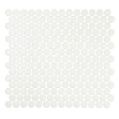 Restore Bright White 10 in. x 11 in. Glazed Ceramic Penny Round Mosaic Tile (0.83 sq. ft./Piece) by Daltile -Daltile Sales Store bright white daltile ceramic tile re19pnyrdhd1p a0 1000