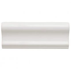 Restore Bright White 2 in. x 6 in. Ceramic Chair Rail Wall Trim Tile (0.09 sq. ft./ piece) by Daltile
