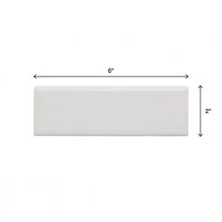 Restore Bright White 2 in. x 6 in. Ceramic Bullnose Wall Trim (0.08 sq. ft. / Piece) by Daltile -Daltile Sales Store bright white daltile tile trim re15s4269cc1p2 66 1000