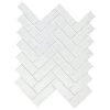 Restore Bright White Glossy 9 in. x 12 in. Glazed Ceramic Herringbone Mosaic Tile (0.6 sq. ft./each) by Daltile -Daltile Sales Store bright white glossy daltile ceramic tile 019013herms1p2 64 1000