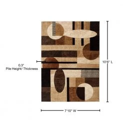 Tribeca Brown/Beige 8 ft. x 11 ft. Geometric Area Rug by Home Dynamix -Daltile Sales Store brown beige home dynamix area rugs 1 hd5376 500 76 1000