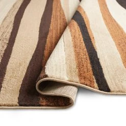 Tribeca Jayden Brown/Beige 2 ft. x 18 ft. Stripe Runner Area Rug by Home Dynamix -Daltile Sales Store brown beige home dynamix area rugs 18ft hd5374 500 4f 1000