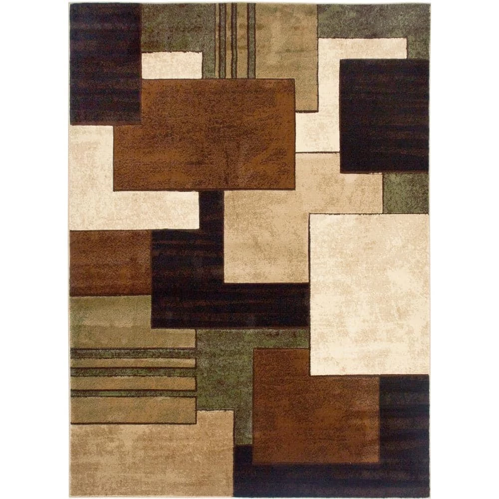 Tribeca Brown/Green 3 ft. x 5 ft. Geometric Area Rug by Home Dynamix 3 Tribeca Brown/Green 3 ft. x 5 ft. Geometric Area Rug by Home Dynamix