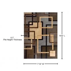 Tribeca Grey/Brown/Grey 8 ft. x 11 ft. Geometric Area Rug by Home Dynamix 13 Tribeca Grey/Brown/Grey 8 ft. x 11 ft. Geometric Area Rug by Home Dynamix -Daltile Sales Store brown grey home dynamix area rugs 1n hd1450 999 76 1000