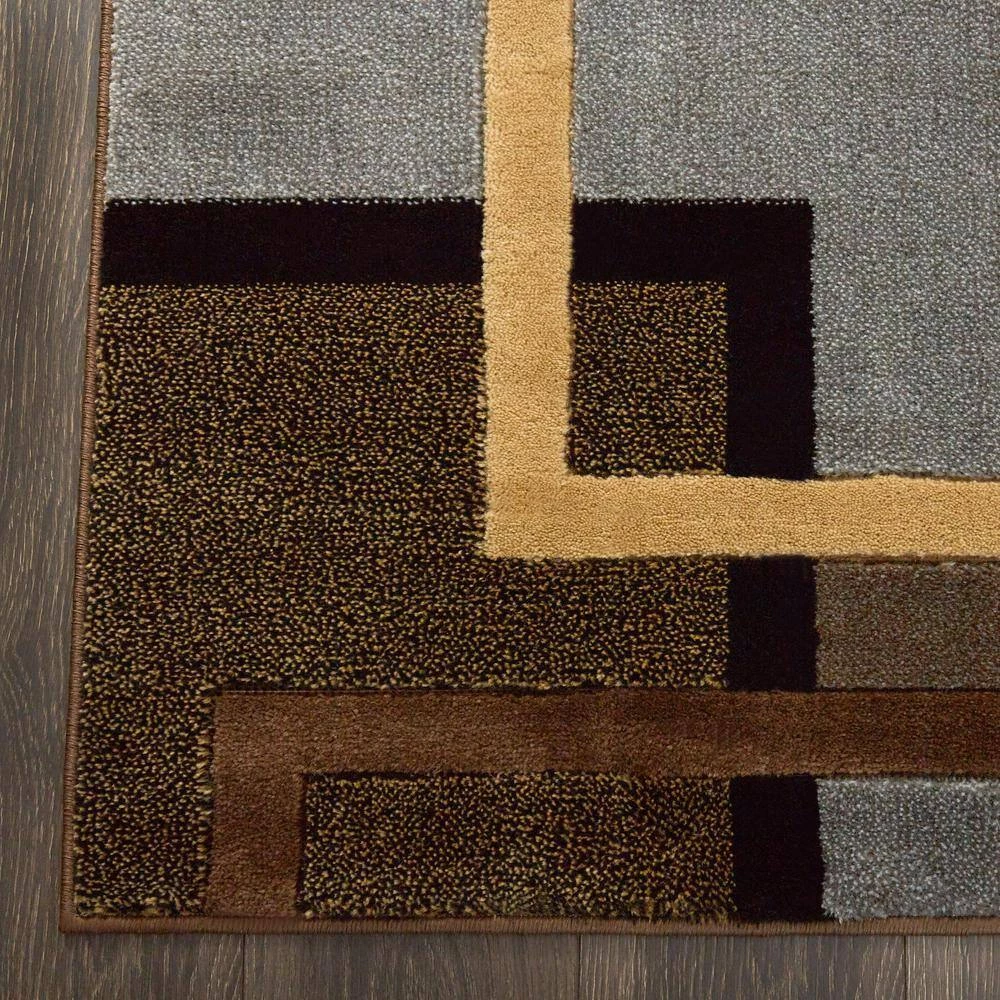 Tribeca Grey/Brown/Grey 8 ft. x 11 ft. Geometric Area Rug by Home Dynamix 5 Tribeca Grey/Brown/Grey 8 ft. x 11 ft. Geometric Area Rug by Home Dynamix - Image 3