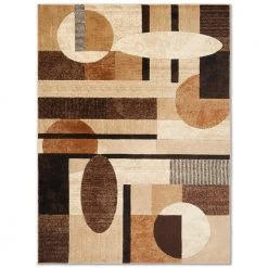 Tribeca Jasmine Brown 2 ft. x 3 ft. Geometric Area Rug by Home Dynamix