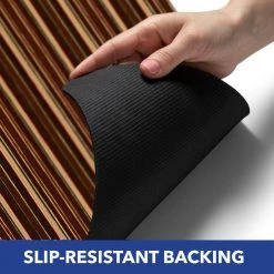 Smooth Step Brown Stripe 24 in. x 35 in. Machine Washable Kitchen Mat by Home Dynamix -Daltile Sales Store brown home dynamix door mats 3 sstp 500 44 1000