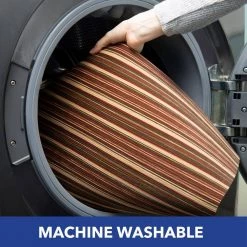 Smooth Step Brown Stripe 24 in. x 35 in. Machine Washable Kitchen Mat by Home Dynamix -Daltile Sales Store brown home dynamix door mats 3 sstp 500 4f 1000