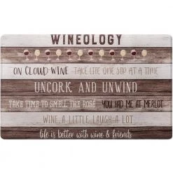 Cozy Living Wineology Brown 20 in. x 36 in. Anti Fatigue Kitchen Mat by Home Dynamix
