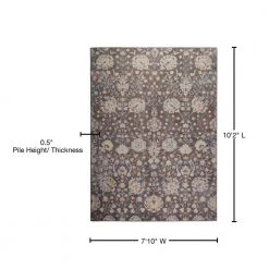 Venice Flore Brown/Ivory 8 ft. x 10 ft. Floral Area Rug by Home Dynamix -Daltile Sales Store brown ivory home dynamix area rugs 1 6072 500 76 1000