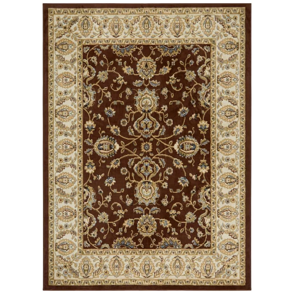 Optimum Brown/Ivory 8 ft. x 10 ft. Indoor Area Rug by Home Dynamix 3 Optimum Brown/Ivory 8 ft. x 10 ft. Indoor Area Rug by Home Dynamix