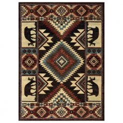 Buffalo Southwest Brown/Red 8 ft. x 10 ft. Indoor Area Rug by Home Dynamix