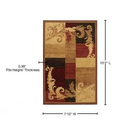 Catalina Brown/Red 8 ft. x 10 ft. Geometric Area Rug by Home Dynamix -Daltile Sales Store brown red home dynamix area rugs 1 hd1258 539 fa 1000