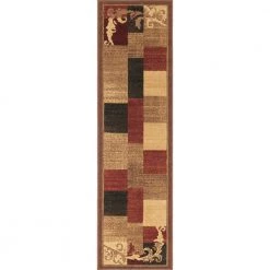 Catalina Brown/Red 3 ft. x 5 ft. Geometric Area Rug by Home Dynamix