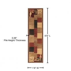 Catalina Brown/Red 3 ft. x 5 ft. Geometric Area Rug by Home Dynamix -Daltile Sales Store brown red home dynamix area rugs 4a hd1258 539 fa 1000