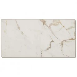 QuicTile 12 in. x 24 in. Calacatta Marble Polished Porcelain Locking Floor Tile (9.6 sq. ft. / case) by Daltile -Daltile Sales Store calacatta marble polished daltile porcelain tile qc011224clkhd1l 1d 1000