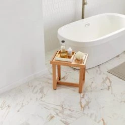 QuicTile 12 in. x 24 in. Calacatta Marble Polished Porcelain Locking Floor Tile (9.6 sq. ft. / case) by Daltile -Daltile Sales Store calacatta marble polished daltile porcelain tile qc011224clkhd1l 40 1000