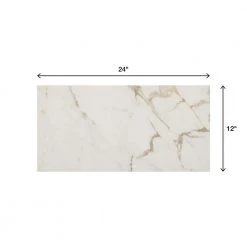 QuicTile 12 in. x 24 in. Calacatta Marble Polished Porcelain Locking Floor Tile (9.6 sq. ft. / case) by Daltile -Daltile Sales Store calacatta marble polished daltile porcelain tile qc011224clkhd1l 66 1000