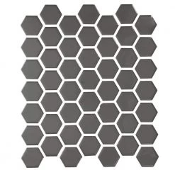 Restore Charcoal 10 in. x 12 in. Glazed Ceramic Hexagon Mosaic Tile (0.81 sq. ft./each) by Daltile
