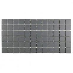 Restore Matte Charcoal Gray 12 in. x 24 in. x 6.35 mm Glazed Ceramic Mosaic Tile (2 sq. ft./Each) by Daltile