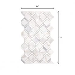 Xpress Mosaix Perfect-Fit Coastal Marble 11 in. x 18 in. Marble Diamond Geometric Mosaic Tile (13 sq. ft./case) by Daltile -Daltile Sales Store coastal marble daltile marble tile st53dgmtrmscchn 1d 1000