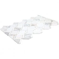 Xpress Mosaix Perfect-Fit Coastal Marble 11 in. x 18 in. Marble Diamond Geometric Mosaic Tile (13 sq. ft./case) by Daltile -Daltile Sales Store coastal marble daltile marble tile st53dgmtrmscchn 66 1000