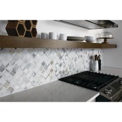 Xpress Mosaix Perfect-Fit Coastal Marble 11 in. x 18 in. Marble Diamond Geometric Mosaic Tile (13 sq. ft./case) by Daltile -Daltile Sales Store coastal marble daltile marble tile st53dgmtrmscchn a0 1000