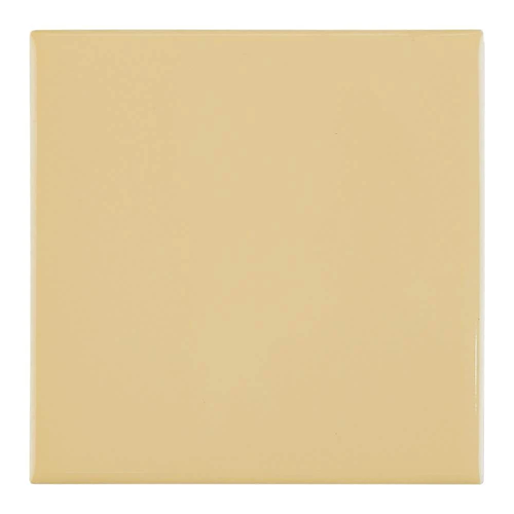 Semi-Gloss Cornsilk 4-1/4 in. x 4-1/4 in. Ceramic Wall Tile (12.5 sq. ft. / case) by Daltile 3 Semi-Gloss Cornsilk 4-1/4 in. x 4-1/4 in. Ceramic Wall Tile (12.5 sq. ft. / case) by Daltile