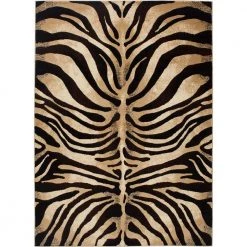 Tribeca Dark Brown/Beige 5 ft. x 7 ft. Animal Print Area Rug by Home Dynamix